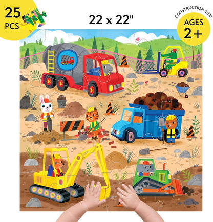 Mudpuppy 建築工地地板拼圖 Construction Site Floor Puzzle