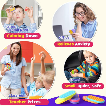 LESONG 磁吸滑動感統玩具 Magnetic Silicone Slider Fidget Toys - 6/18 Pack