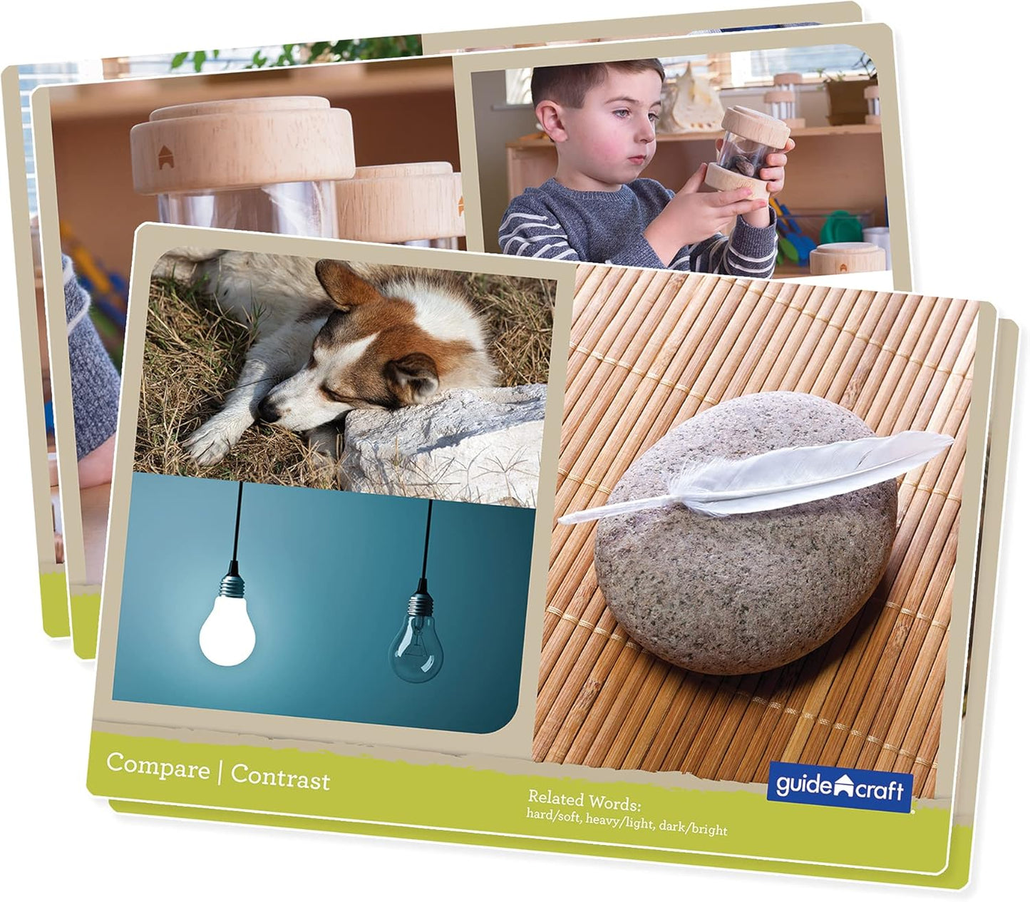 Guidecraft 透明探索寶藏筒 － 兒童感官觀察瓶 Treasure Tubes Clear – Sensory Observation &amp; Stacking Toy for Kids