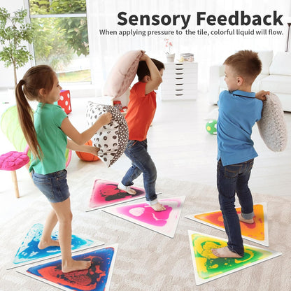 三角形流動液體感官地墊套裝 6入 Triangle Liquid Sensory Floor Tiles Set of 6