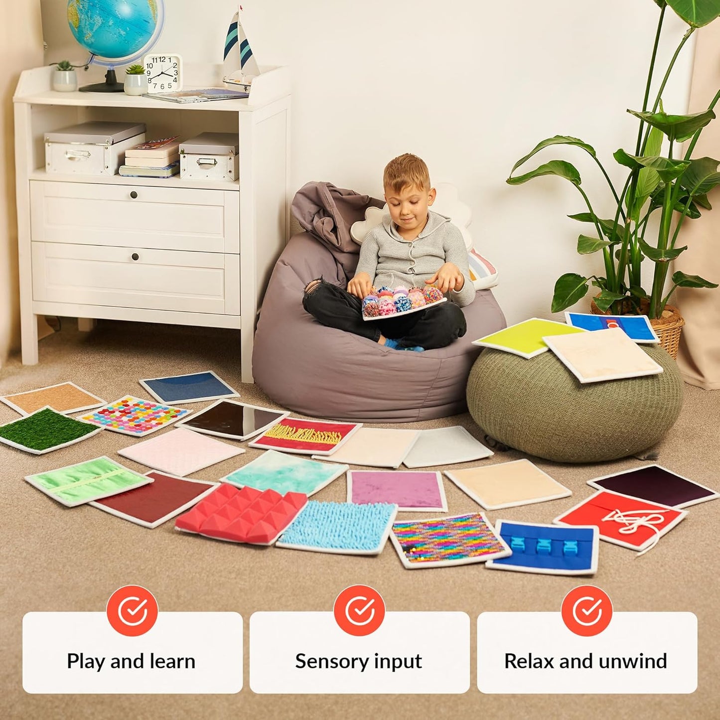 ODOXIA 24合1 專業級感統牆面板 24-in-1 Professional Sensory Wall System Set 5