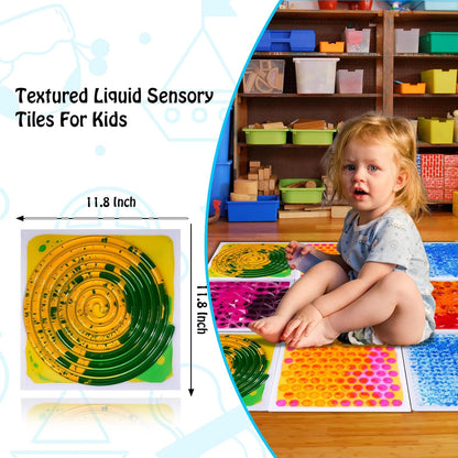 感統地墊6入組 30CM 液流觸覺墊 A款 Sensory Liquid Mats 6-Pack A Set