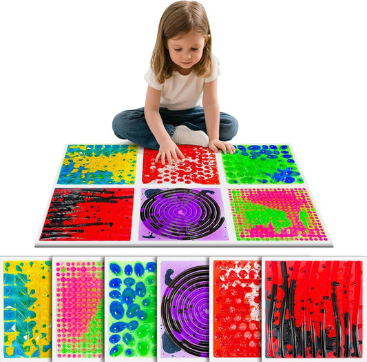 感統地墊6入組 30CM 液流觸覺墊 B款 Sensory Liquid Mats 6-Pack B Set