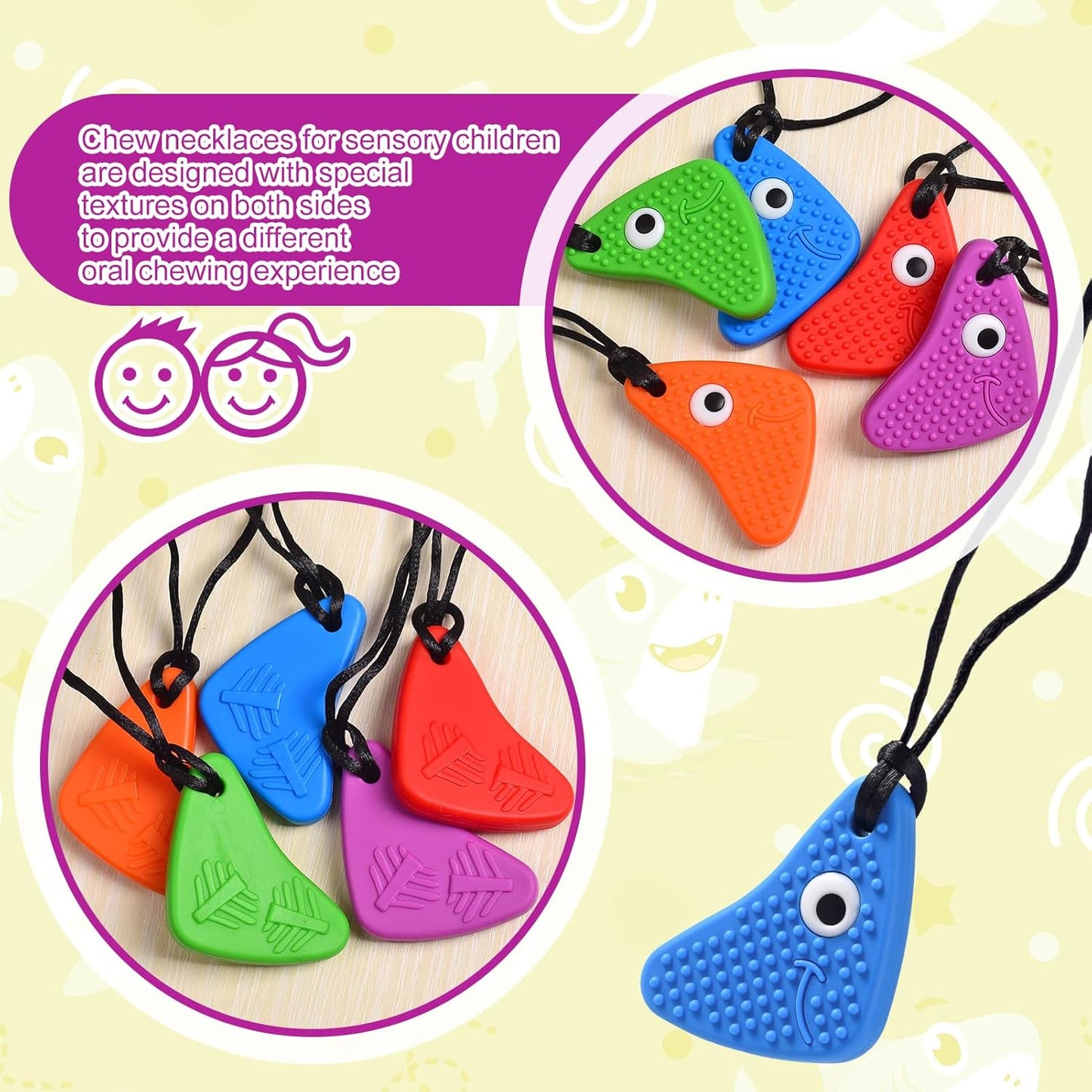 Seeway 感統咀嚼項鍊 5件組 Chew Necklaces – 5 Pack