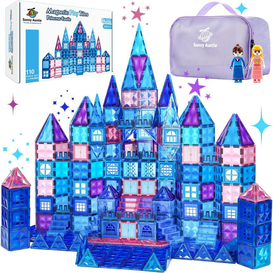 冰雪公主城堡磁力片 110件 Princess Castle Magnetic Tiles 110 PCS