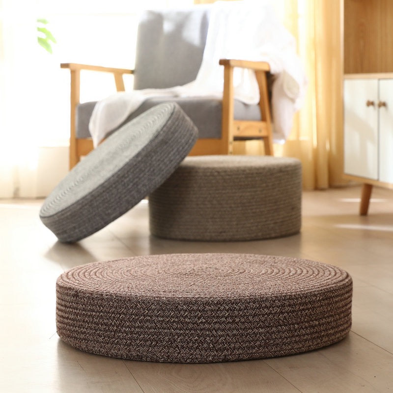 北歐棉繩編織圓形蒲團 Nordic Cotton Rope Woven Floor Pouf