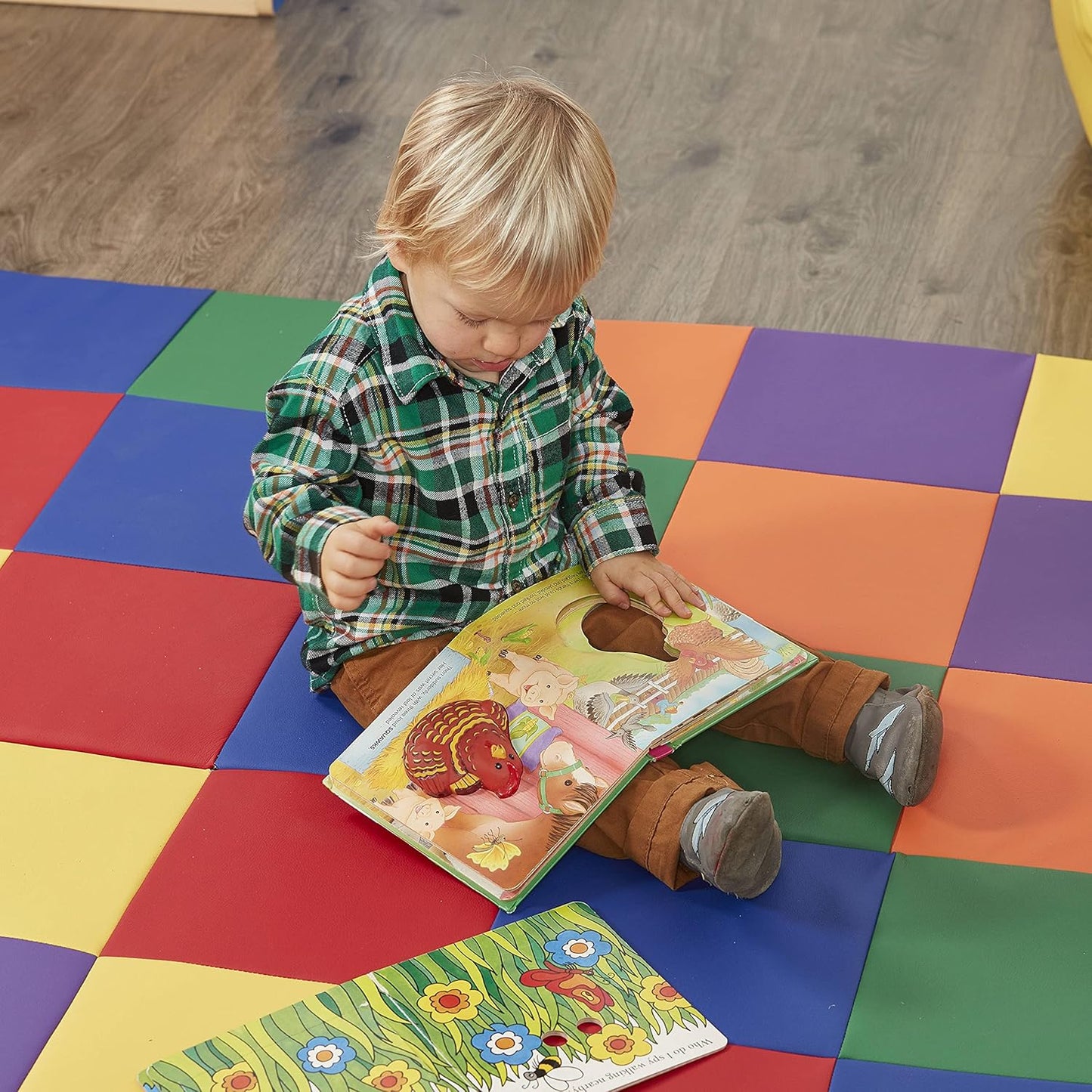 ECR4Kids SoftZone 拼布活動地墊（可折疊式）SoftZone Patchwork Activity Mat (Foldable)