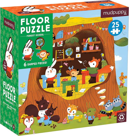 Mudpuppy 森林學校地板拼圖 Forest School Floor Puzzle