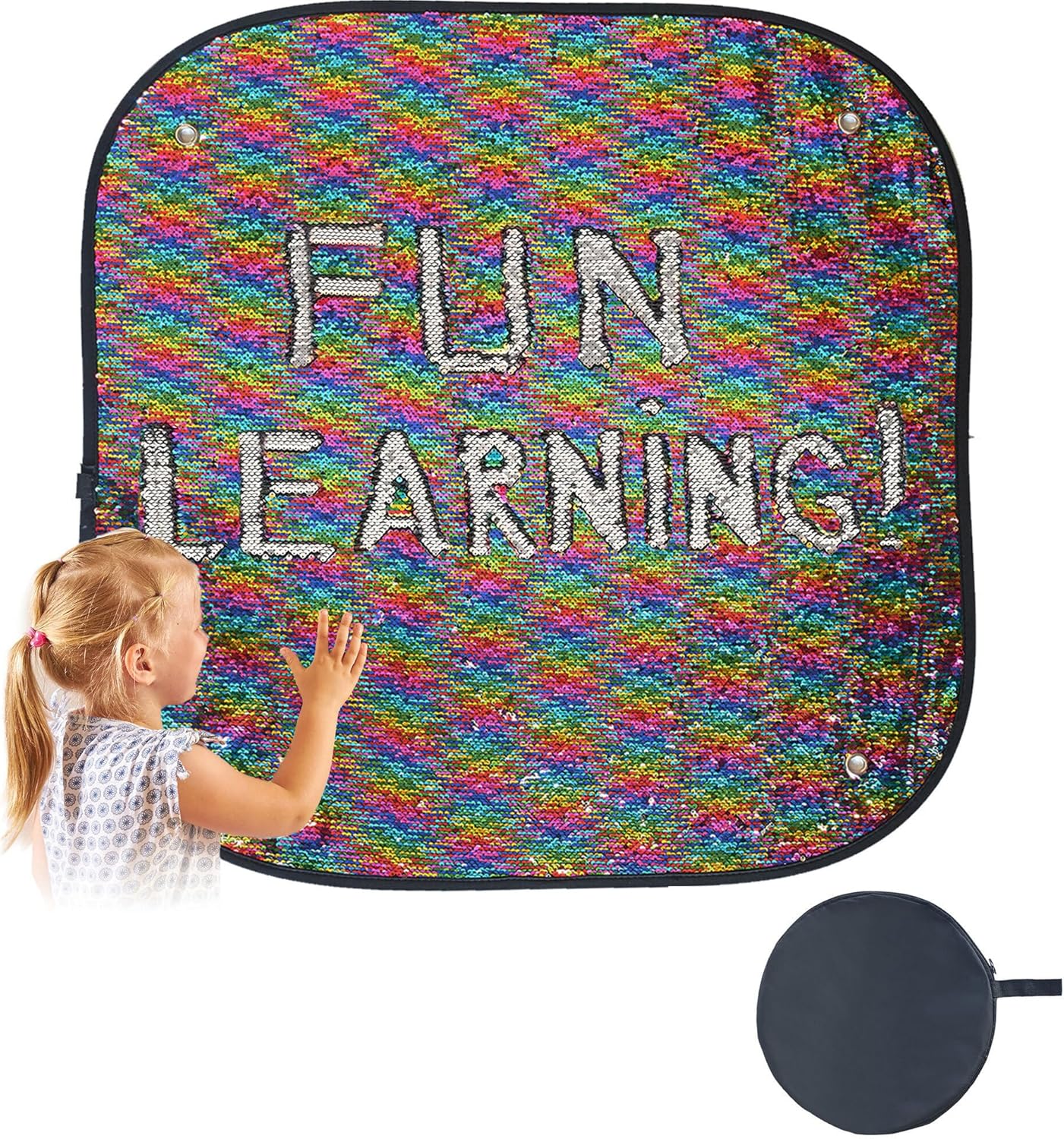 ODOXIA 感雙面翻轉彩虹亮片感官牆 Reversible Rainbow Sequin Sensory Wall Panel