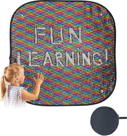 ODOXIA 感雙面翻轉彩虹亮片感官牆 Reversible Rainbow Sequin Sensory Wall Panel