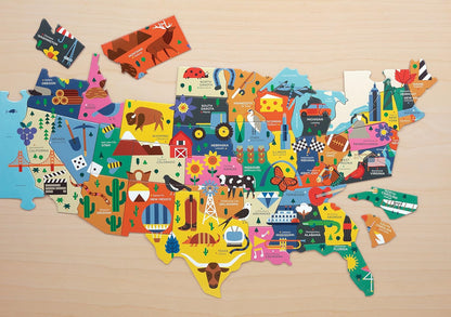Mudpuppy 美國地圖拼圖 Map of the USA Puzzle