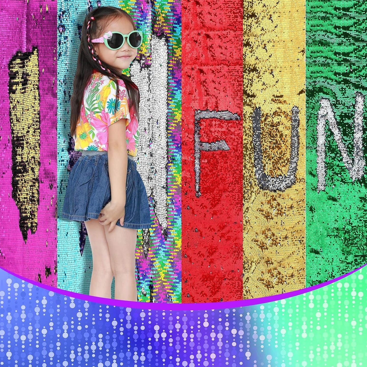 Irenare 6片裝感統亮片牆布 6-Pack Sensory Sequin Wall Panels