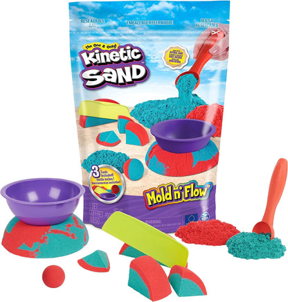 美國Kinetic Sand Mold n’ Flow 創意塑形玩沙組