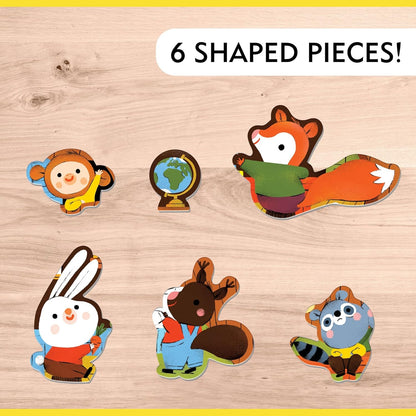 Mudpuppy 森林學校地板拼圖 Forest School Floor Puzzle