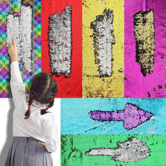 Irenare 6片裝感統亮片牆布 6-Pack Sensory Sequin Wall Panels
