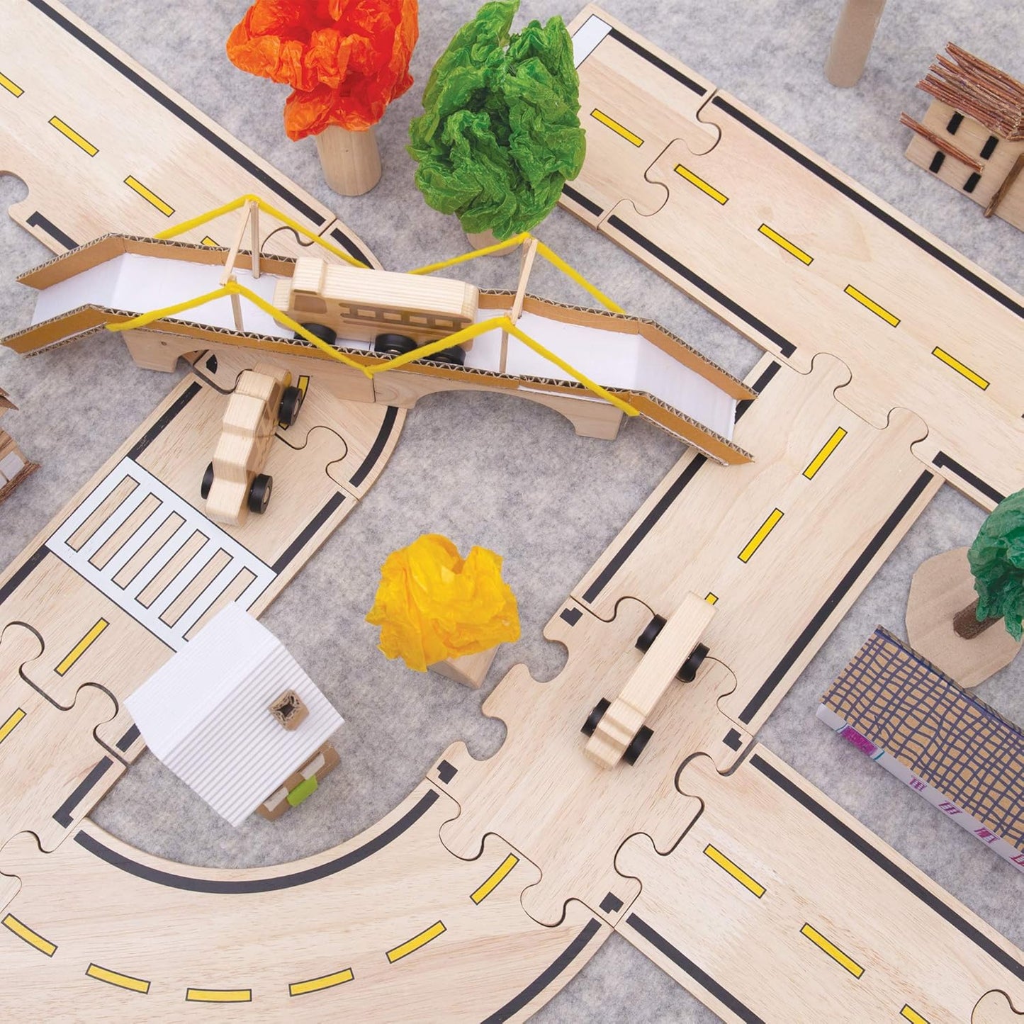 Guidecraft 雙面道路拼圖系統 Double-Sided Roadway