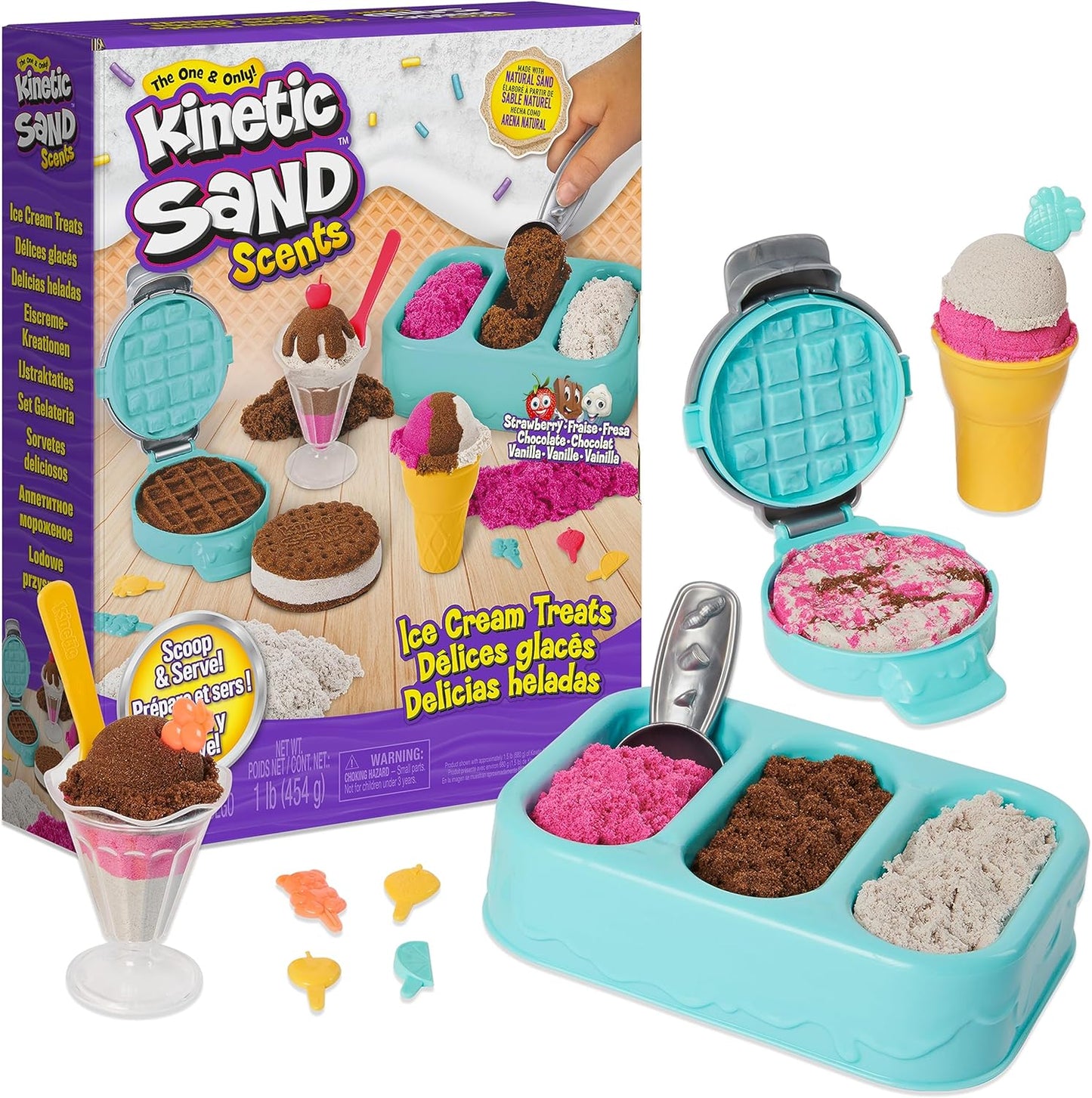 美國Kinetic Sand 香味冰淇淋甜點遊戲組 Ice Cream Treats Playset