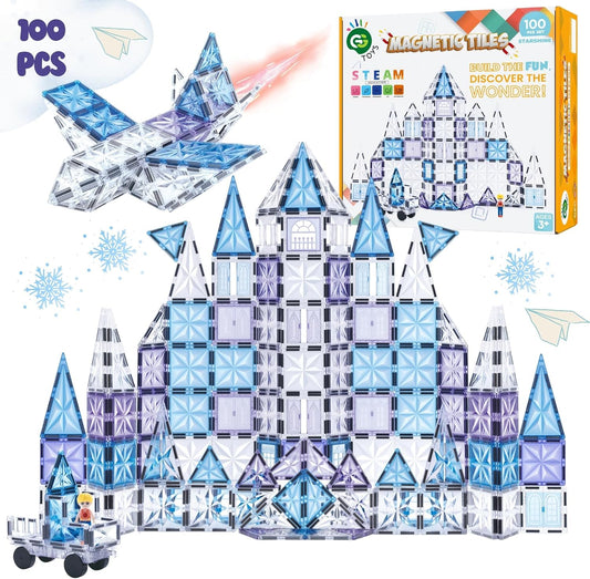 藍冰城堡磁力積木 100片 Blue Ice Castle Magnetic Tiles 100PSC