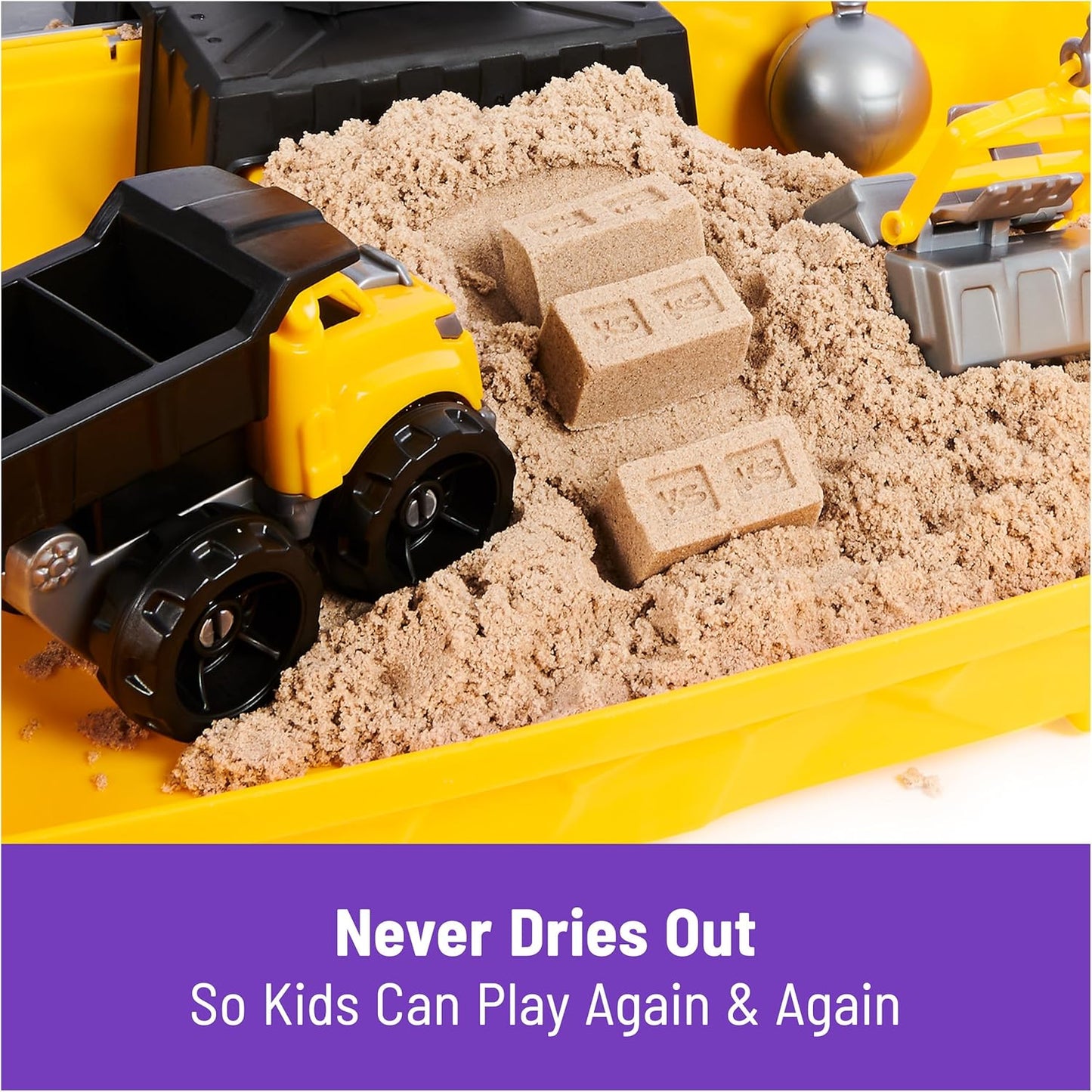 美國Kinetic Sand 工程工地摺疊沙盒遊戲組 Construction Site Folding Sandbox