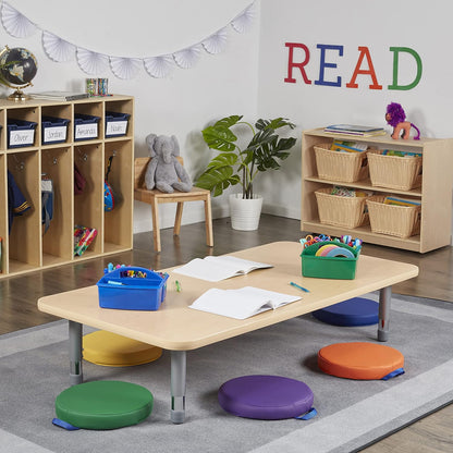 靈活學習地板坐墊6件組-彩虹色系 Round Floor Cushions, 6-Piece Set - Rainbow
