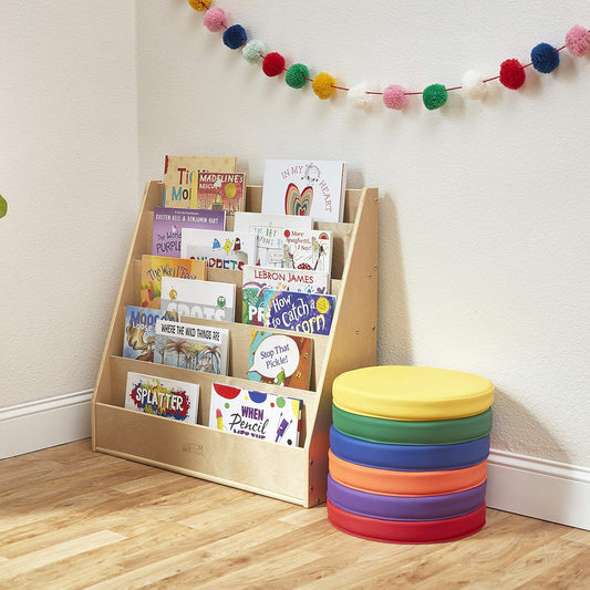 靈活學習地板坐墊6件組-彩虹色系 SoftZone Round Floor Cushions, 6-Piece Set - Rainbow Tones