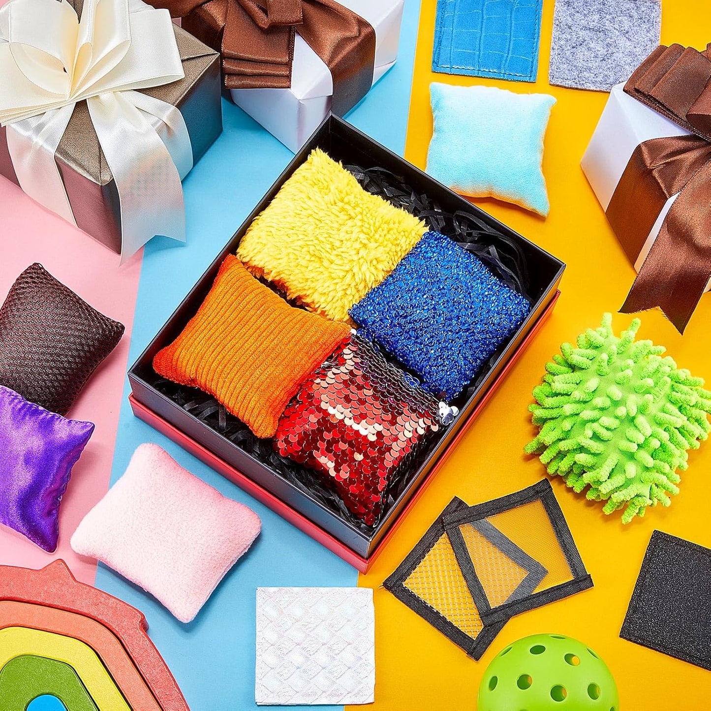 Haull 30件迷你觸感墊方塊套裝 30-Piece Mini Sensory Mats Squares