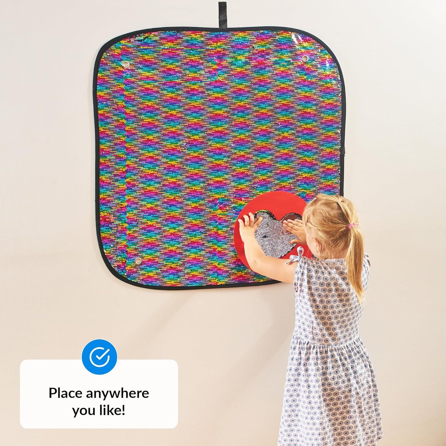 ODOXIA 感雙面翻轉彩虹亮片感官牆 Reversible Rainbow Sequin Sensory Wall Panel