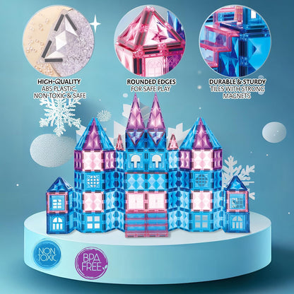 冰雪公主城堡磁力片 110件 Princess Castle Magnetic Tiles 110 PCS