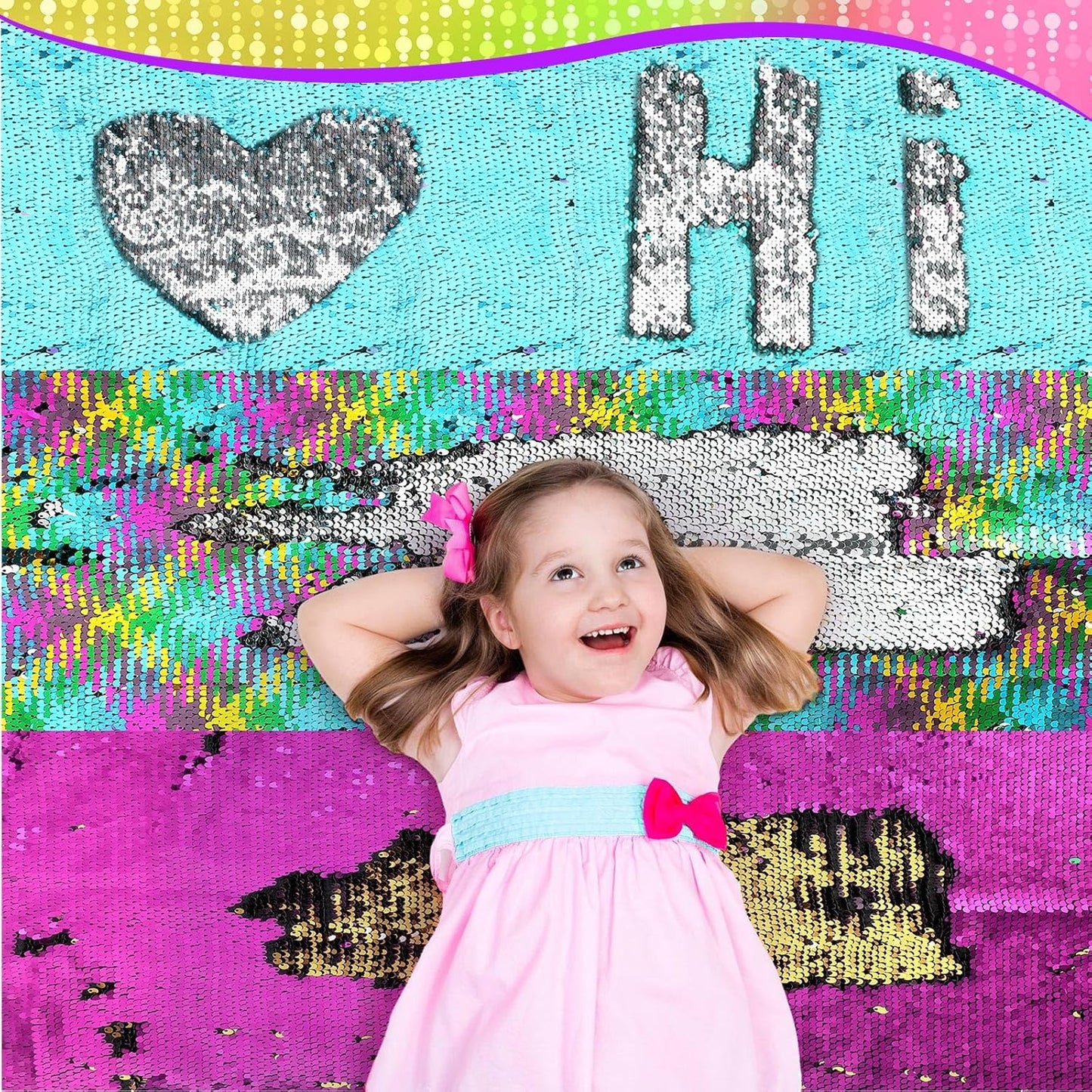 Irenare 6片裝感統亮片牆布 6-Pack Sensory Sequin Wall Panels
