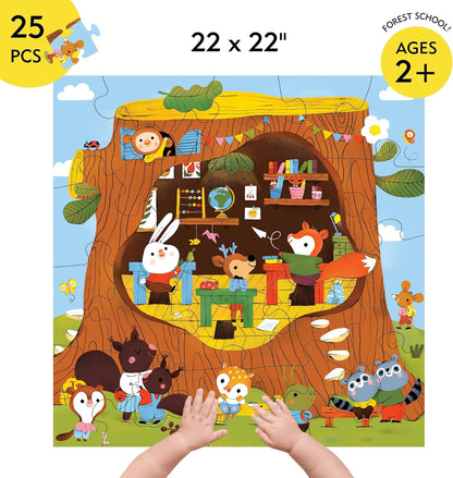 Mudpuppy 森林學校地板拼圖 Forest School Floor Puzzle