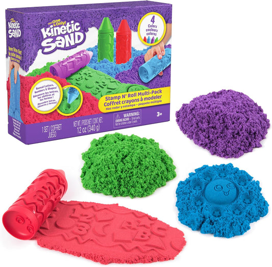 美國Kinetic Sand 印壓滾動蠟筆組  Stamp N' Roll Crayon Multi-Pack