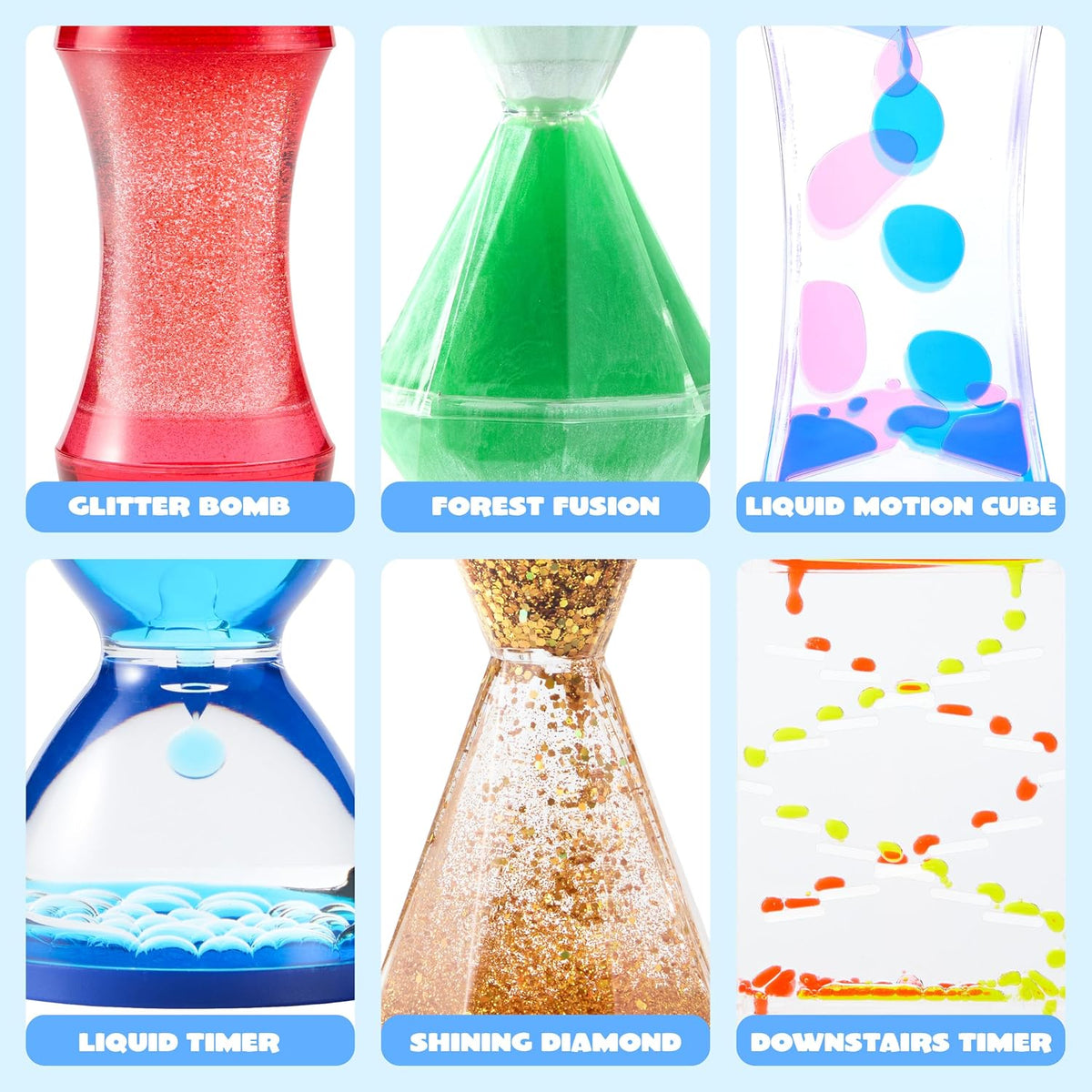 JOYIN 感官平靜觀察瓶 Sensory Calm-Down Tubes (Set of 6)