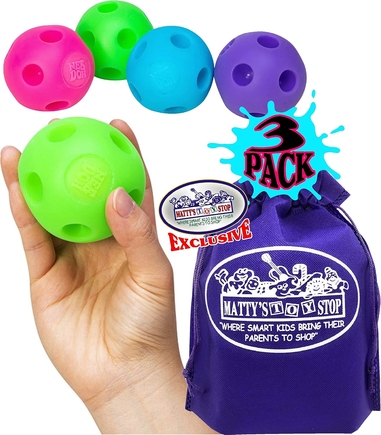 NeeDoh 彈跳炫彩軟球禮盒組 Groovy Glob Fidget Ball Gift Set