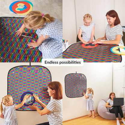 ODOXIA 感雙面翻轉彩虹亮片感官牆 Reversible Rainbow Sequin Sensory Wall Panel