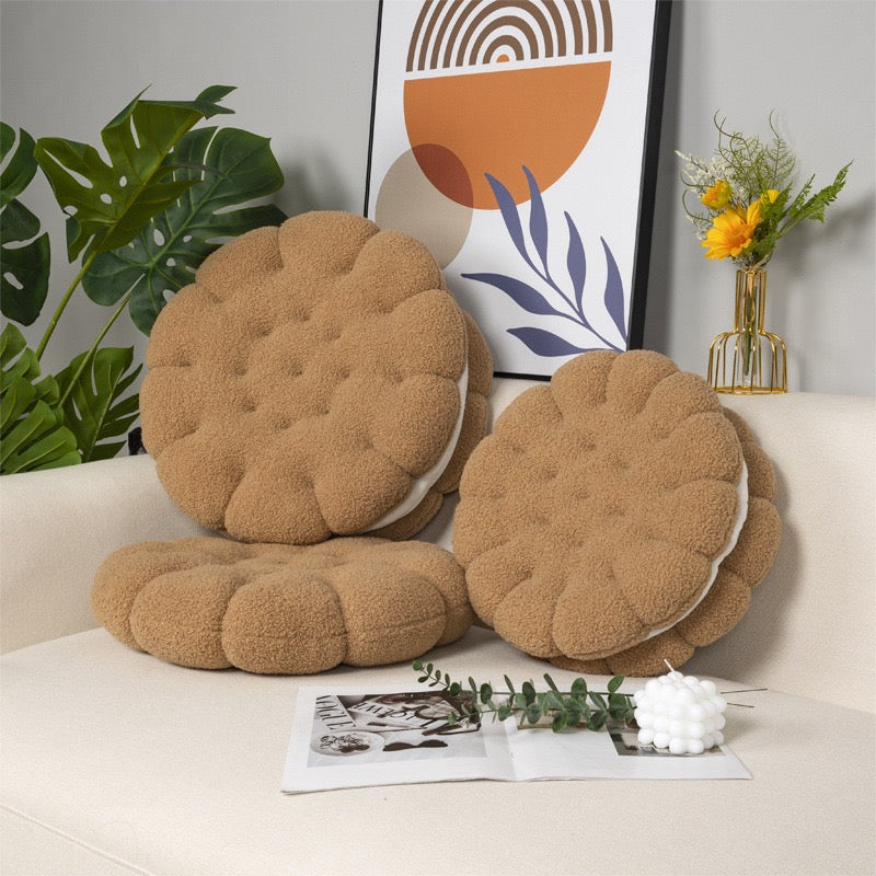 仿真餅乾羊羔絨抱枕 Style Cookie Plush Seat Cushion