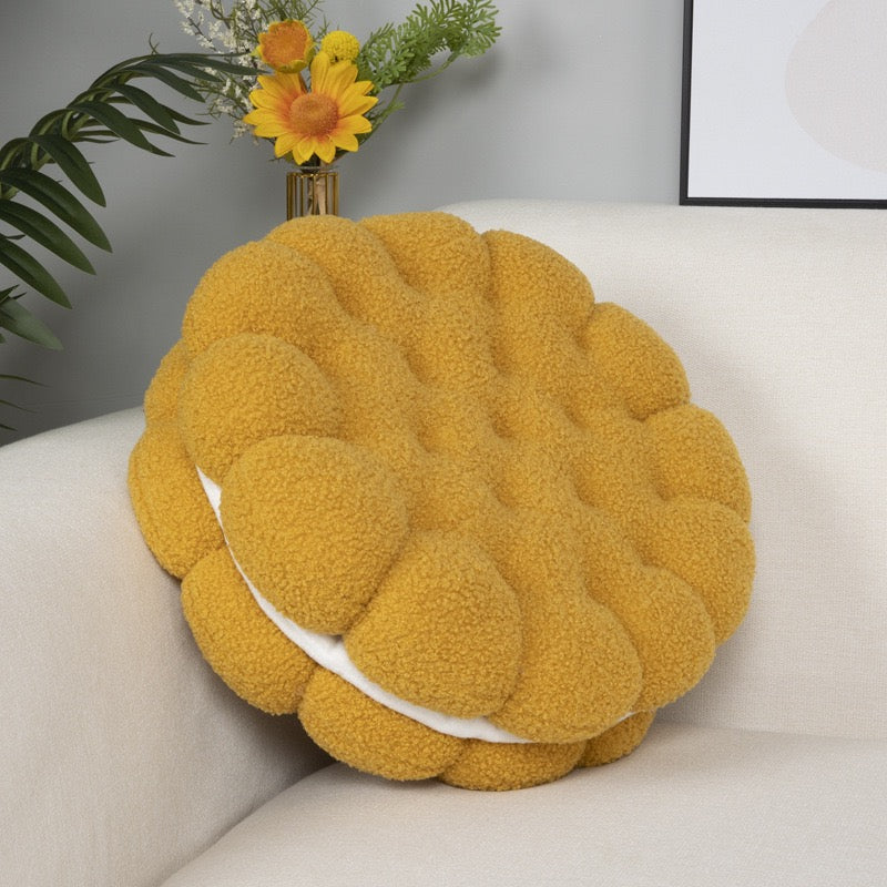 仿真餅乾羊羔絨抱枕 Style Cookie Plush Seat Cushion