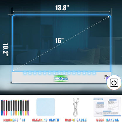 兒童 LED 充電式便攜發光畫板 (7色螢光) Kids LED Rechargeable Glow Drawing Board