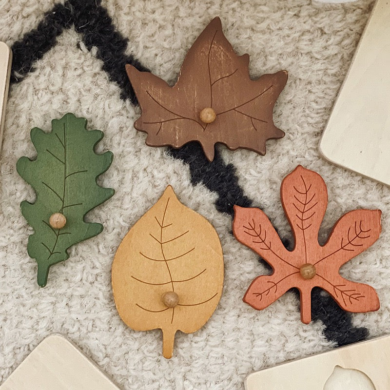 Montessori 葉子拼圖玩具套裝 Leaf Puzzle Toy Set