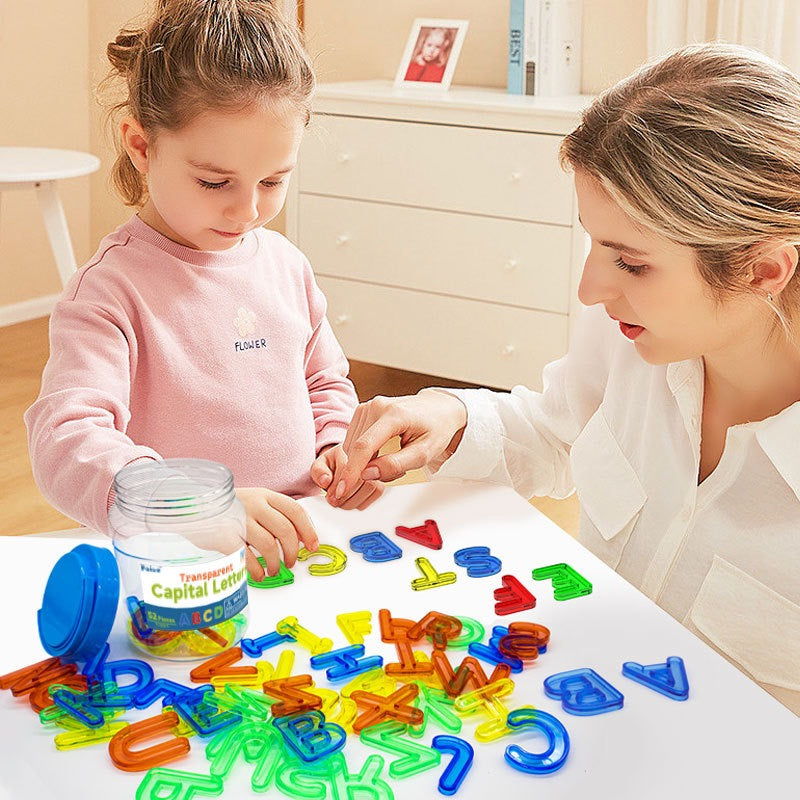 罐裝透明大小寫字母早教教具組 Alphabet Learning Jar