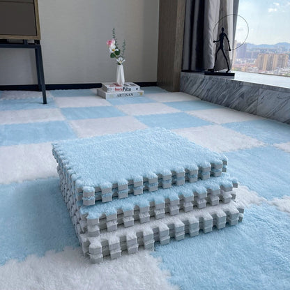 柔軟絨毛拼接泡沫地墊 4塊 Plush Foam Interlocking Floor Tiles 4 pieces