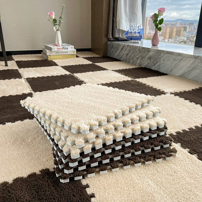 柔軟絨毛拼接泡沫地墊 4塊 Plush Foam Interlocking Floor Tiles 4 pieces