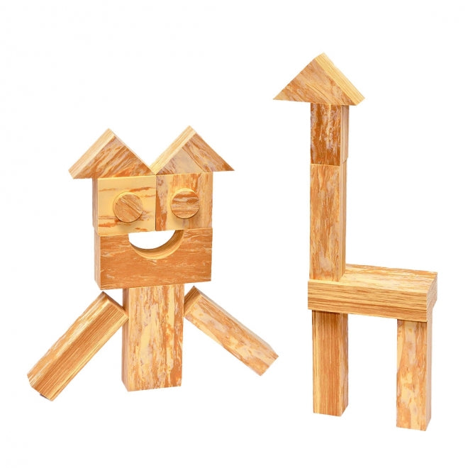 Weplay 軟質木紋積木4cm-68件 Soft Woodgrain Blocks 4cm-68pc