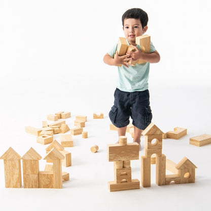 Weplay 軟質木紋積木4cm-68件 Soft Woodgrain Blocks 4cm-68pc