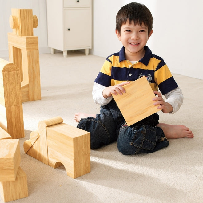 Weplay 軟質木紋積木8cm-56件 Soft Woodgrain Blocks 8cm-56pc