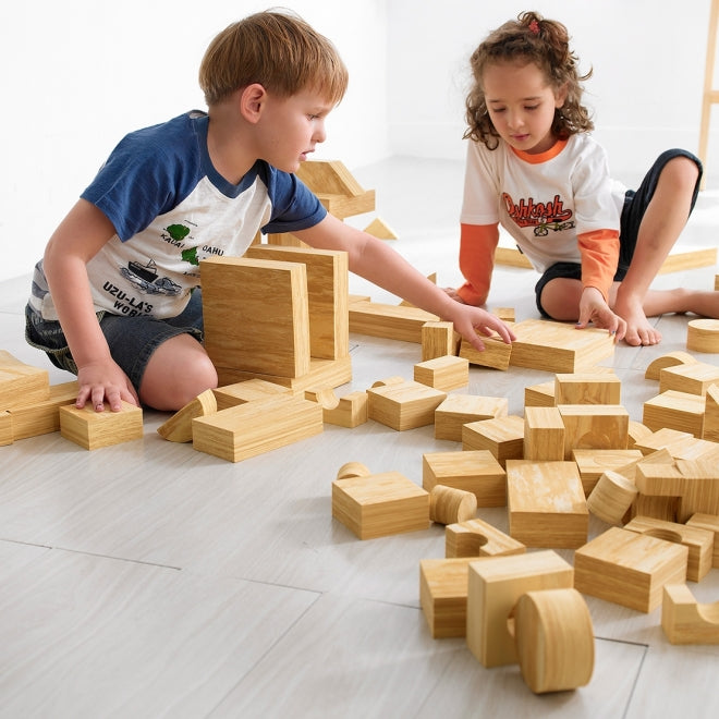 Weplay 軟質木紋積木4cm-152件 Soft Woodgrain Blocks 4cm-152pc