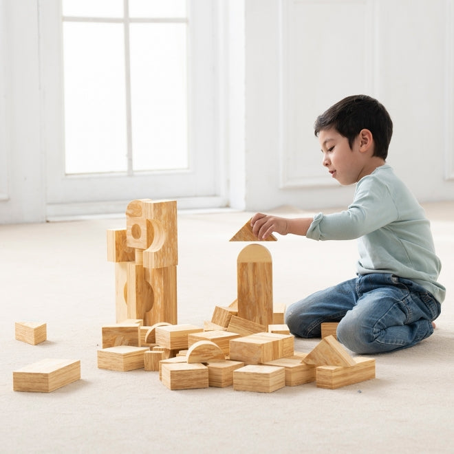 Weplay 軟質木紋積木4cm-68件 Soft Woodgrain Blocks 4cm-68pc