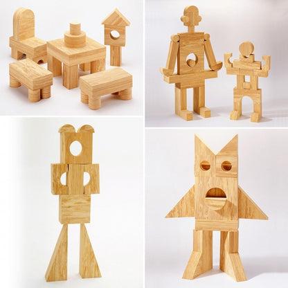 Weplay 軟質木紋積木4cm-152件 Soft Woodgrain Blocks 4cm-152pc