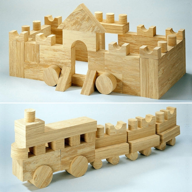 Weplay 軟質木紋積木4cm-152件 Soft Woodgrain Blocks 4cm-152pc