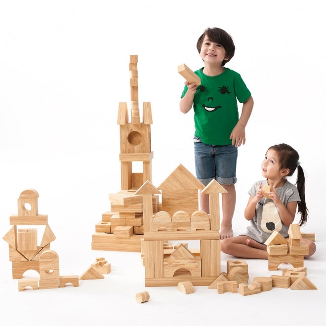 Weplay 軟質木紋積木4cm-152件 Soft Woodgrain Blocks 4cm-152pc