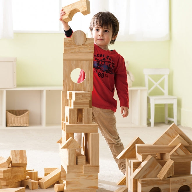 Weplay 軟質木紋積木4cm-152件 Soft Woodgrain Blocks 4cm-152pc